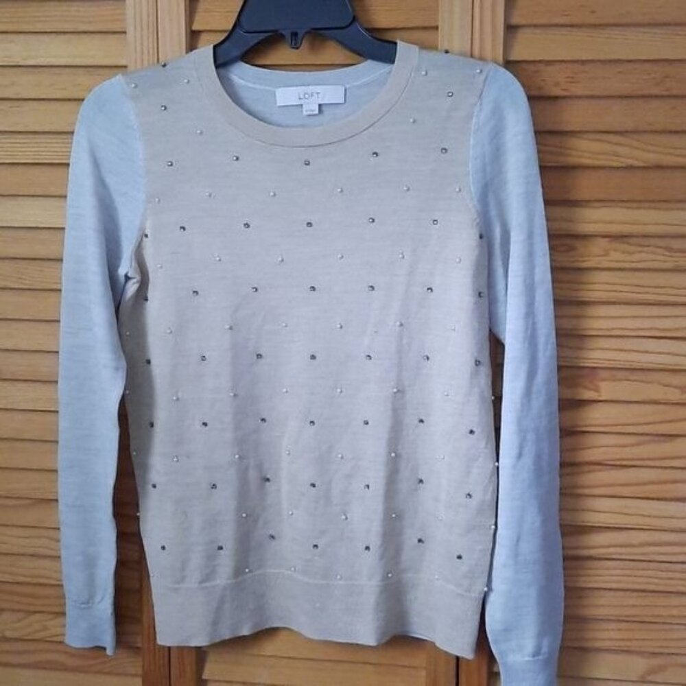 Ann Taylor Loft Diamonds & Pearls Sweater Size XS